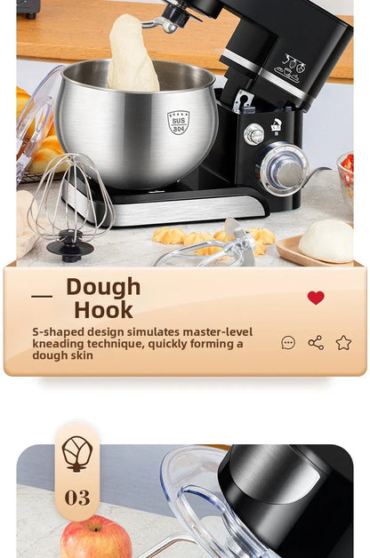 5L Stand Mixer – 3-in-1 Multifunctional Kitchen Machine with Dough Hook, Beater & Whisk,1000W Powerful Motor for Baking/Cooking