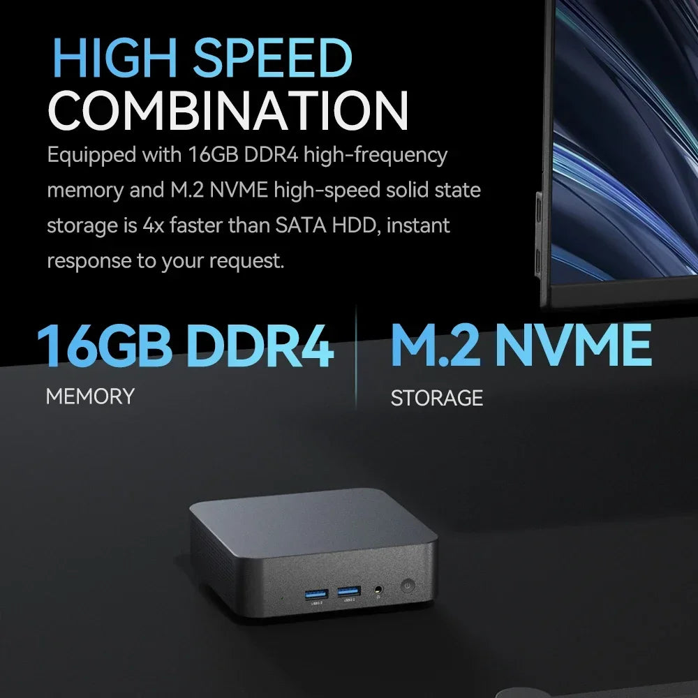 Mini Computer Windows 11 Intel Core I9 8950HK 16GB DDR4 1TB SSD PC Gamer PC Dual WIFI 6 BT5.2 4K HD Mini Gaming Pc Desktop