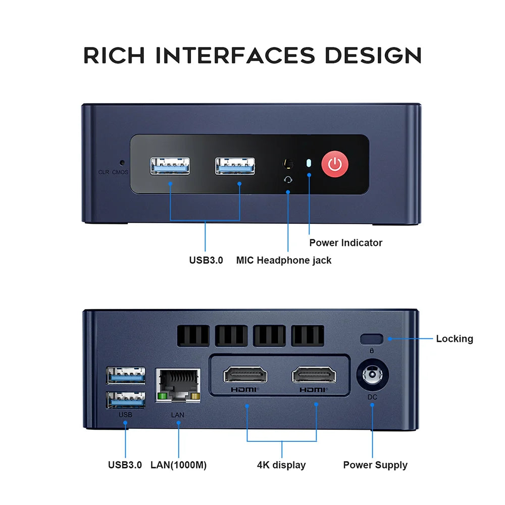 Beelink Mini S13 Intel Twin Lake N150 S12 Pro N100 16G 500G Windows 11 Mini S 11th N5095 DDR4 8GB 128GB Desktop Computer N95