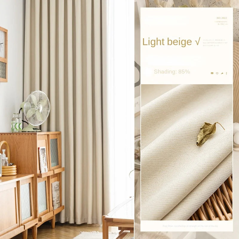 Minimalist Children's Room Drapes Large Area Bedroom Blackout Curtain Home Balcony Bay Window Curtains Modern Living Room Drape