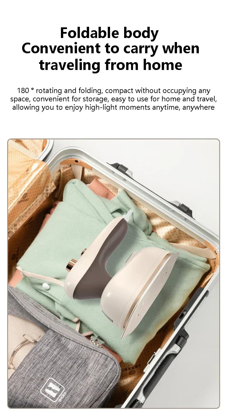 Mini Electric Iron Household Handheld Steam Iron Foldable Wet Dry Ironing Machine Portable Travel Fast Heating Handheld Iron