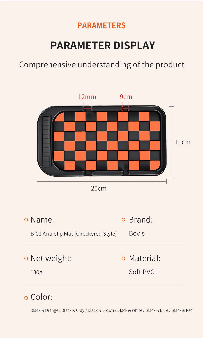 Car Phone Holder, Multifunctional, Dashboard Anti-Slip Mat, Navigation Stand, Parking Number Plate