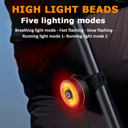 BUCKLOS Bike Rear Light Aluminum Alloy Basic/Sensing Bicycle Taillight Type-C Rechargeable MTB Road Cycling Lamp IPX5 Waterproof