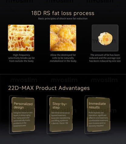 22D MAX Hifu skin rejuvenation facial lifting skin firming anti-aging beauty machine, suitable for salons