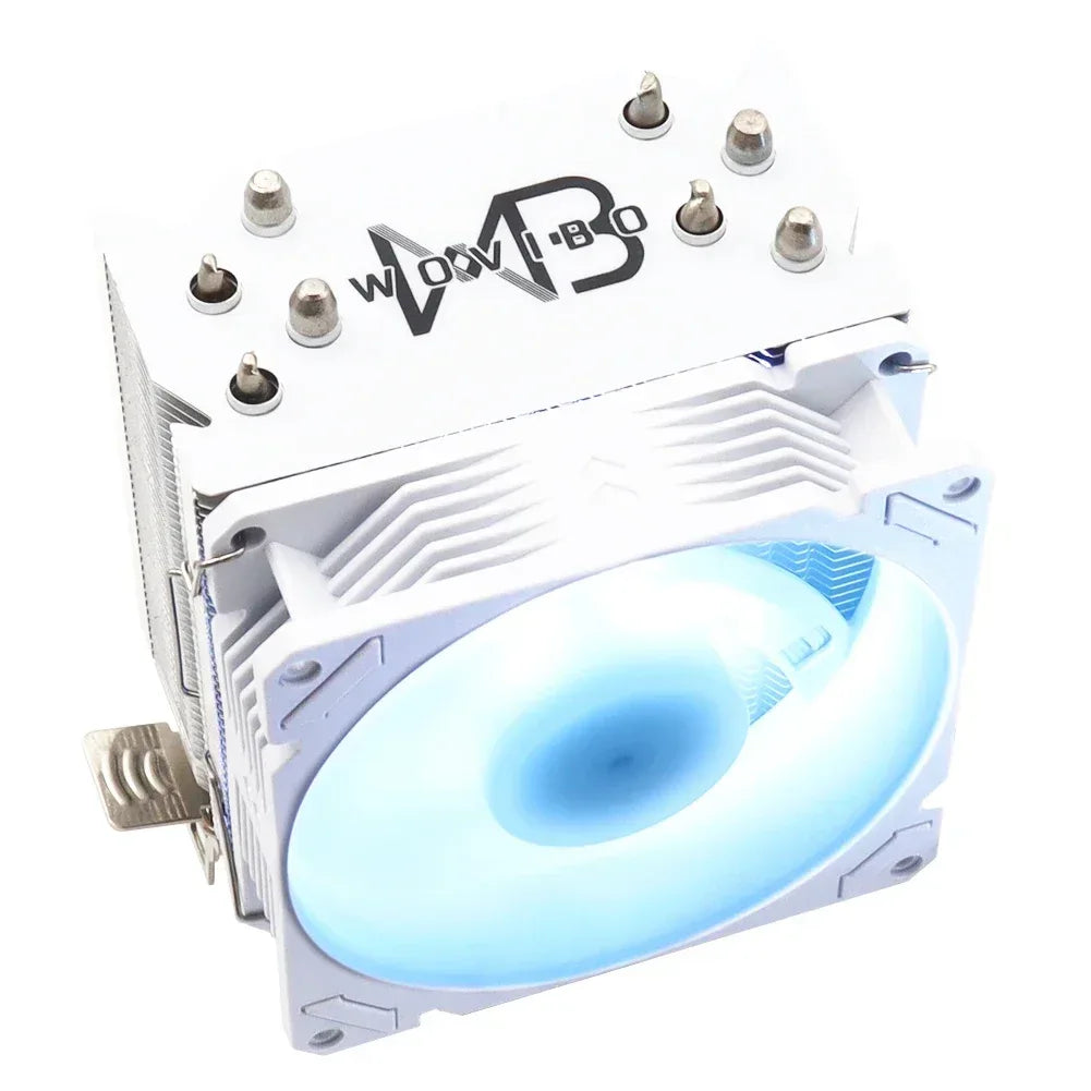 Wovibo 4 Tubo De Calor Cpu  Cooler Fan Ventilador Pwm 4Pin Argb Rgb Intel 115x1200 1700 2011 X79 X99 Amd Am4 Am5 Radiador