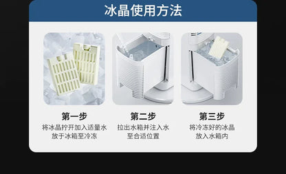DFS Air Conditioner Fan Household Refrigerator Small Bladeless Electric Fan Thermantidote