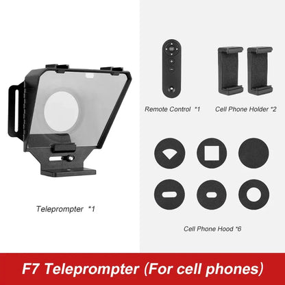 Soonpho F7 F8 Teleprompter for Tablet Laptop Smartphone Camera Bluetooth Portable Telepronter for Live Streaming Recording Video