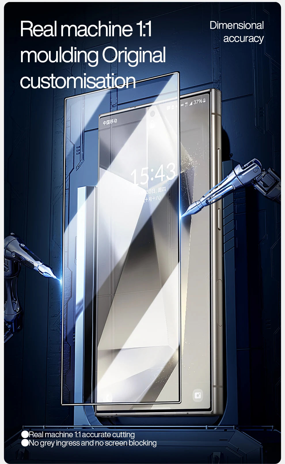 SmartDevil Tempered Glass for Samsung S24 Ultra S24 Screen Protector Full Screen Cover Privacy Anti-fingerprint