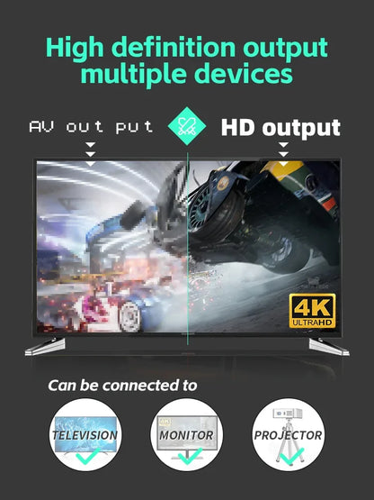 Retro Game  With 2.4G Wireless Controller 4k Classic Motion Sensing Game Console Video Game Built in 1000 NES Games