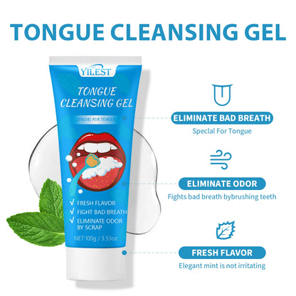 Tongue Scraper Tongue Coating Cleaning Gel Health Scraping Artifact Mint Flavor Fresh Breath To Remove Oral Odor Hygiene 100g