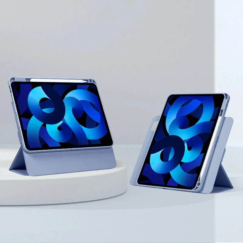 For 2024 iPad Pro11 Case M4 Pro 13" Air 6 4th 5th 12.9 Mini6 10.2 Pro 10.5 8th 9th 10th Magnetic Detachable Rotating Pencil Case
