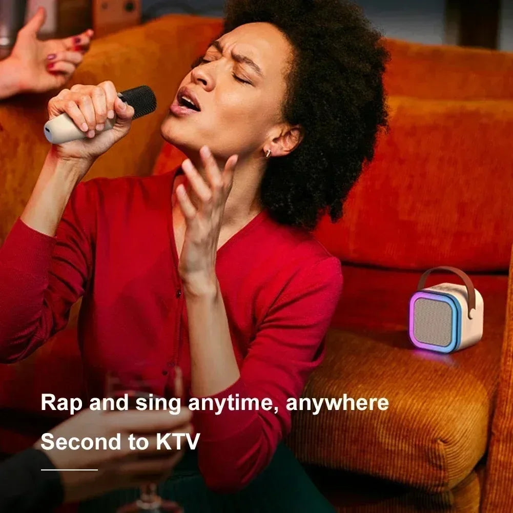 Karaoke Wireless Portable Bluetooth Speaker With Microphone Machine Mini Lamp Caixa De Som Sound Box Music Small Blootooth Mp3