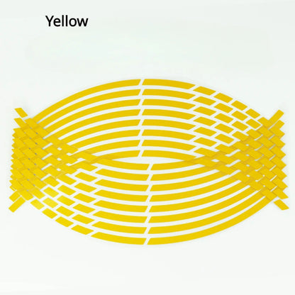 Car Styling Strips Reflective Motocross Bike Motorcycle Wheel Stickers and Decals 17/18 Inch Reflective Rim Tape 1 Set 7 Colors