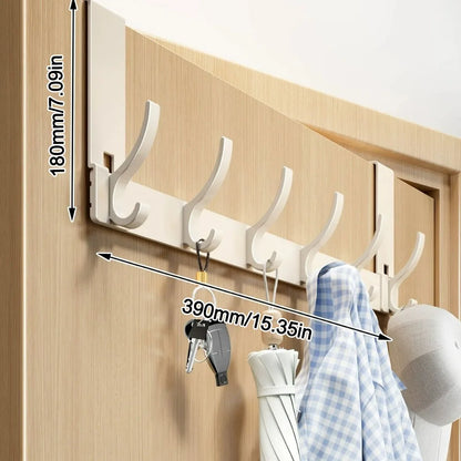 Door Behind Hook Storage Wall Hanging Clothes Hanger Coat Hook Punch-free Hanger Bedroom  Kitchen Organizer Quick Installation