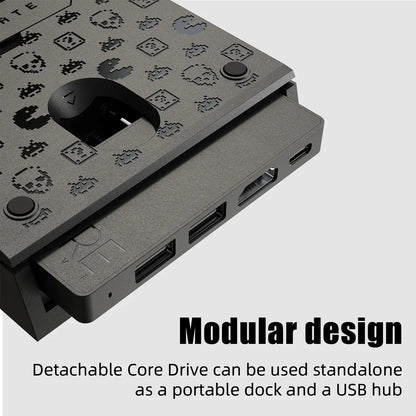 Savage Raven by Skull & Co. Jumpgate Dock USB C Hub Portable Stand Docking Station for Switch 2 and OLED Game Accessories