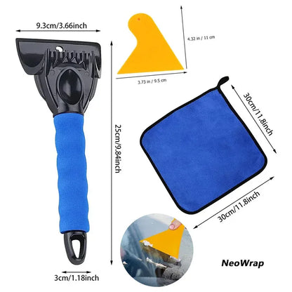 Ice Scrapers for Car Windshield Snow Scraper with Towel Vehicle Snow Frost Removal Tools Mini Snow Ice Brush Shovel Winter Use