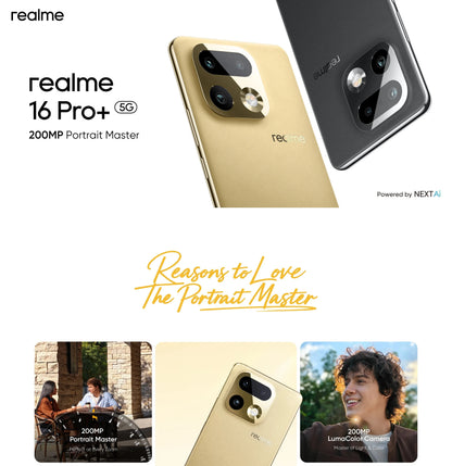 [World Premiere] realme 16 Pro Plus Smartphone Snapdragon 7 Gen 4 Chipset 200MP Camera 6.8" 144Hz Curved Display 7000mAh Battery