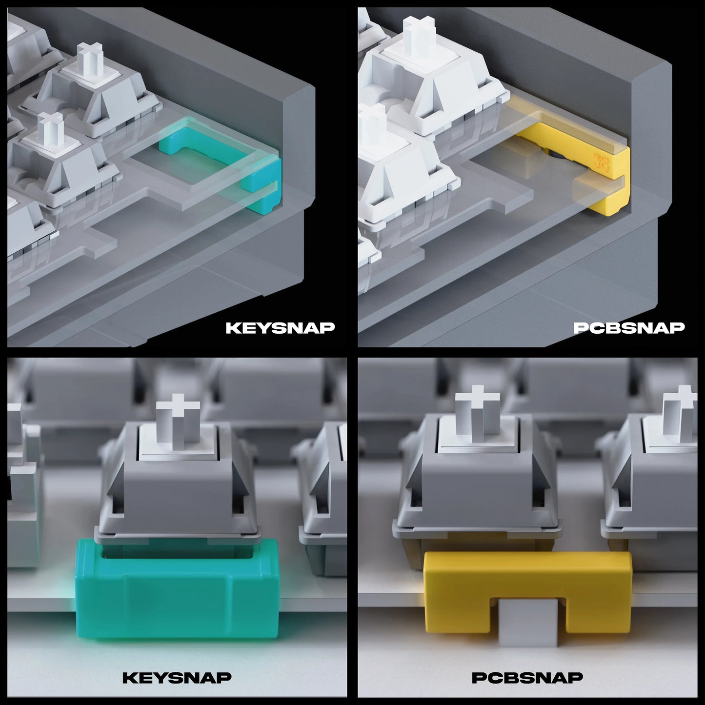 Geon × Nuxros Keysnap PCBsnap Goju Mechanical Keyboard O-ring Structure Silicone FKM Modifications Keyboard Gasket 4 Pcs