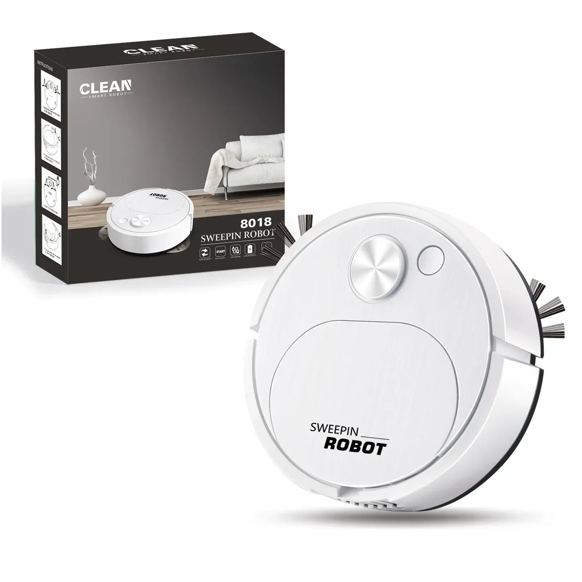Wireless Smart Robot Sweeping Robot Vacuum Cleaner Mopping 3 In 1 Smart USB 1500Pa Dragging Cleaning Sweep Floor For Home Office