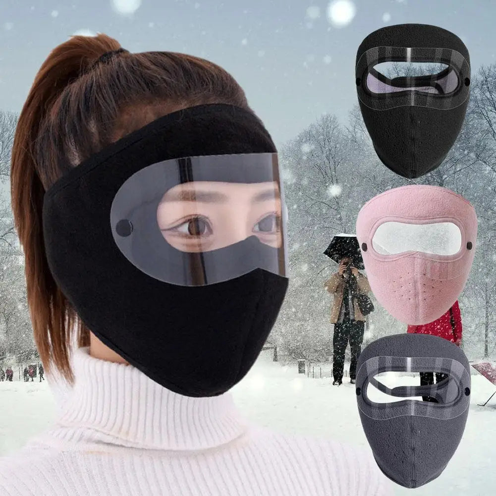 Winter Windproof Mask Thickened Warm Fleece Breathable Motorcycle Cycling Face Mask Bike Riding Sportmask Cover Goggles