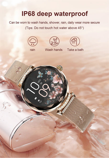 LIGE Fashion Ladies Smart Watch NX7 Pro AMOLED Screen Health Monitoring BT Call Female Women Sport Fitness Tracker Smartwatch