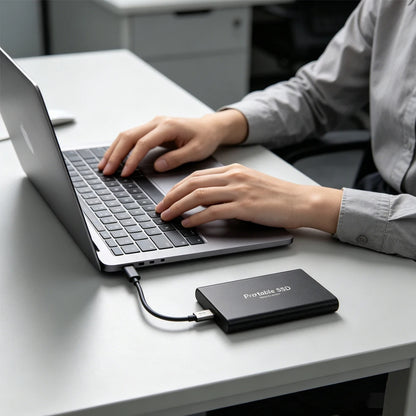 Highly cost-effective external hard drive, durable, efficient, and portable, with 256TB high-speed USB 3.1 Type C