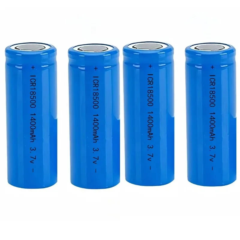 3.7V 18500 rechargeable lithium battery 1400mAh rechargeable battery flashlight strong lighting power tool battery