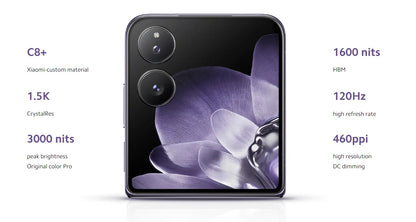 Global Version Xiaomi MIX Flip 67WHyperCharger 6.86" 12GB 512GB Leica 50MP Camera 120Hz Display Snapdragon 8 Gen 3 Smartphone