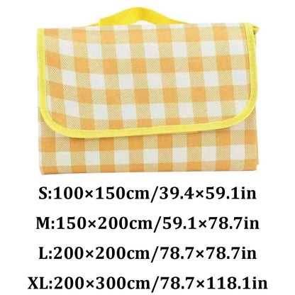 Foldable & Portable Picnic Blanket Thickened Waterproof Beach Blanket Lightweight Camping Tent Grassland Mat For Parties Travels