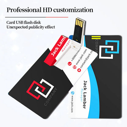 100PCS/LOT Waterproof Super Slim Credit Card USB Flash Drive Pendrive 4GB 8GB 16GB 32GB 64GB Bank Card Model Memory Stick Drives