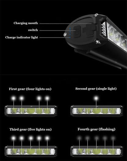 Bicycle Light Front 5200LM LED Light for Bicycle 8000mAh Mountain Cycle Headlight Lamp MTB Bike Light USB Flashlight Super Brigh
