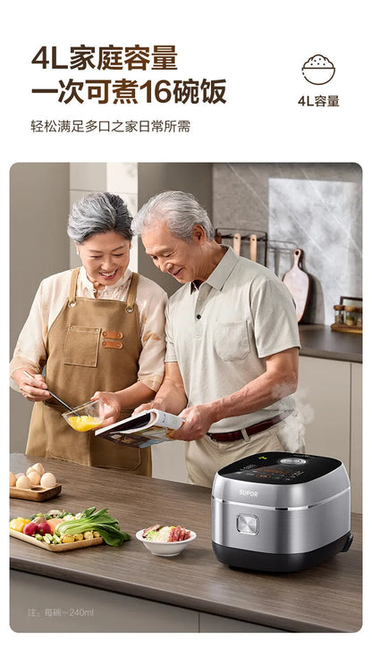 SUPOR 4L IH Ball Pot Rice Cooker Titanium Uncoated Non-Stick 316L Liner For 3-8 People 220V