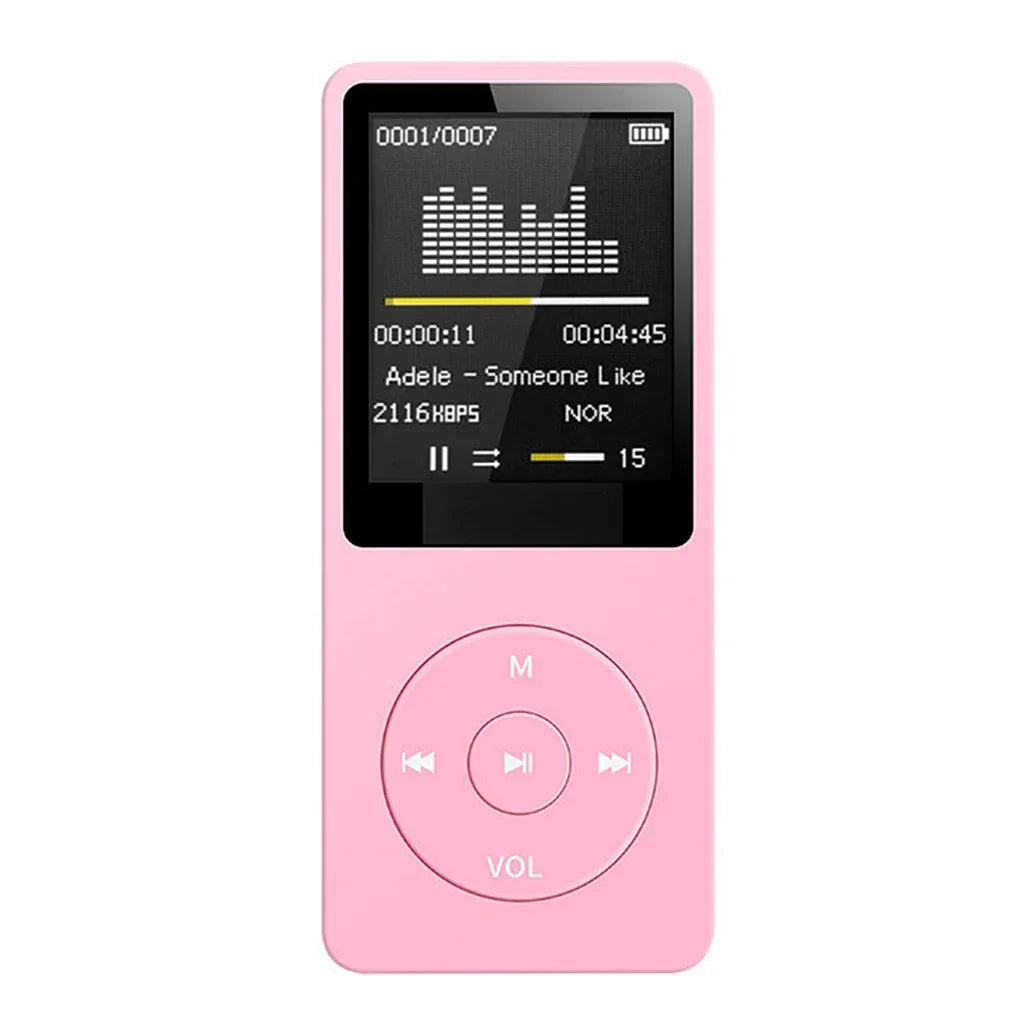 Portable MP3 Player USB Charging Record Digital Display Screen Media Lossless Portable Pocket Sports Running Walking Music Play