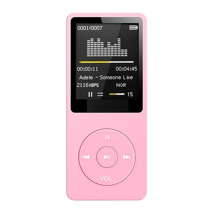 Portable MP3 Player USB Charging Record Digital Display Screen Media Lossless Portable Pocket Sports Running Walking Music Play