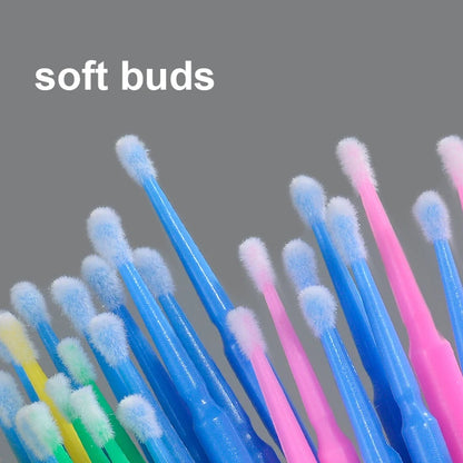 100Pcs Eyelash Cleaning Brush Lash Extension Micro Cotton Swab Individual Eyelashes Microbrush Beauty Makeup Clean Remover Tools