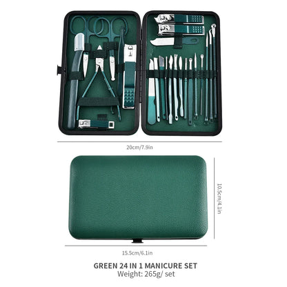 7/13/24pcs Manicure Tool Set, Cuticle Nippers And Cutter Kit, Professional Nail Clippers Pedicure Kit, Nail Art Tools