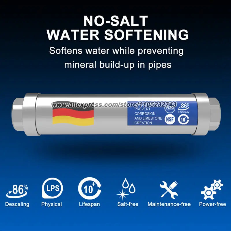 LPS10 Salt Free Water Descaler Whole House, Scale Water Softener System,, Prevent Scale Built Up On Water Heaters