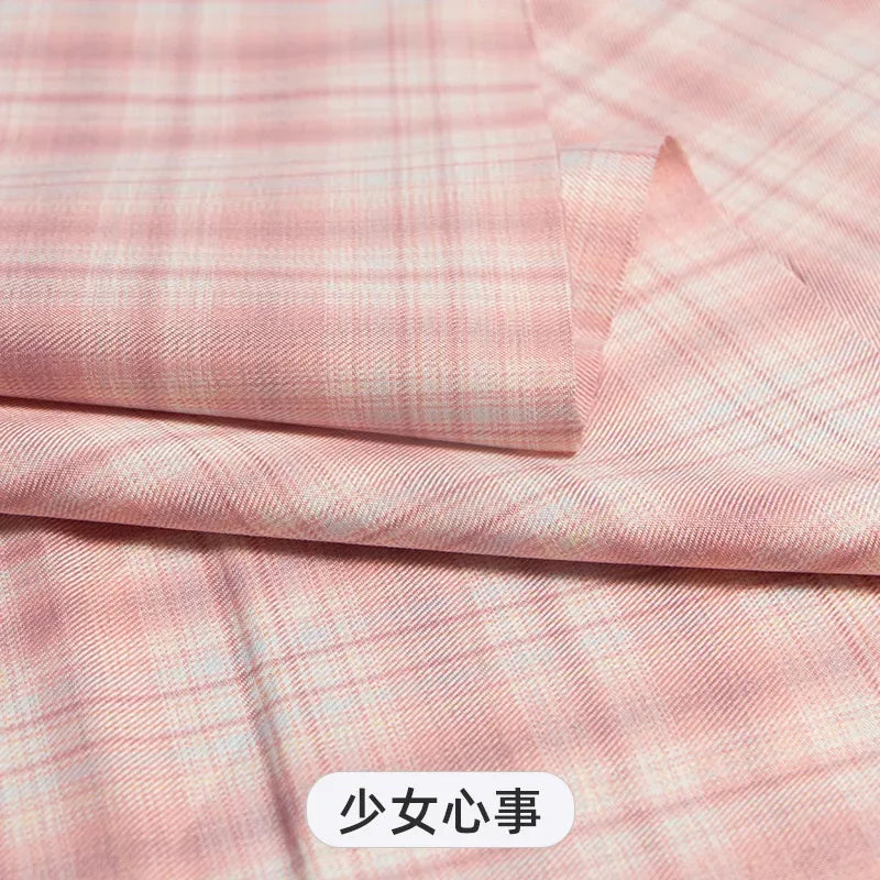 Plaid Fabric By The Meter for Japanese Jk Uniform Skirts Clothing Hair Band Clothes Pillowcases DIY Sewing Textile Anti Wrinkle