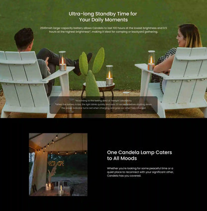 Yeelight Rechargable Candle Lamp Yellow LED Night Light Atmosphere Light Stepless Dimming  Nightstand Lamp for Bedroom
