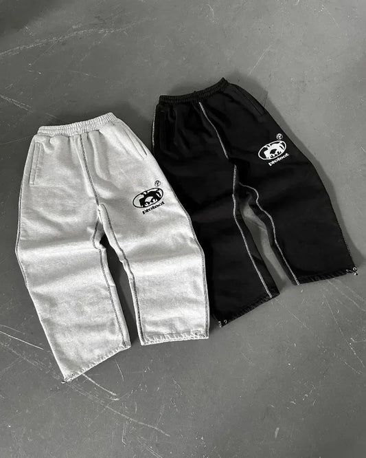 Man Y2k Pants Joggers Men Streetwear Embroidered Pink Long Sweatpants Cargo Clothing Casual Police Trousers American Harajuku