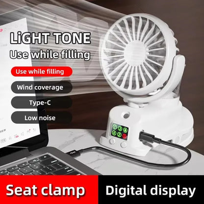 Refrigerating Clip Spray Fan USB Rechargeable Office Dormitory Outdoor Multi-Functional Desktop Clip Fan Moisturizing