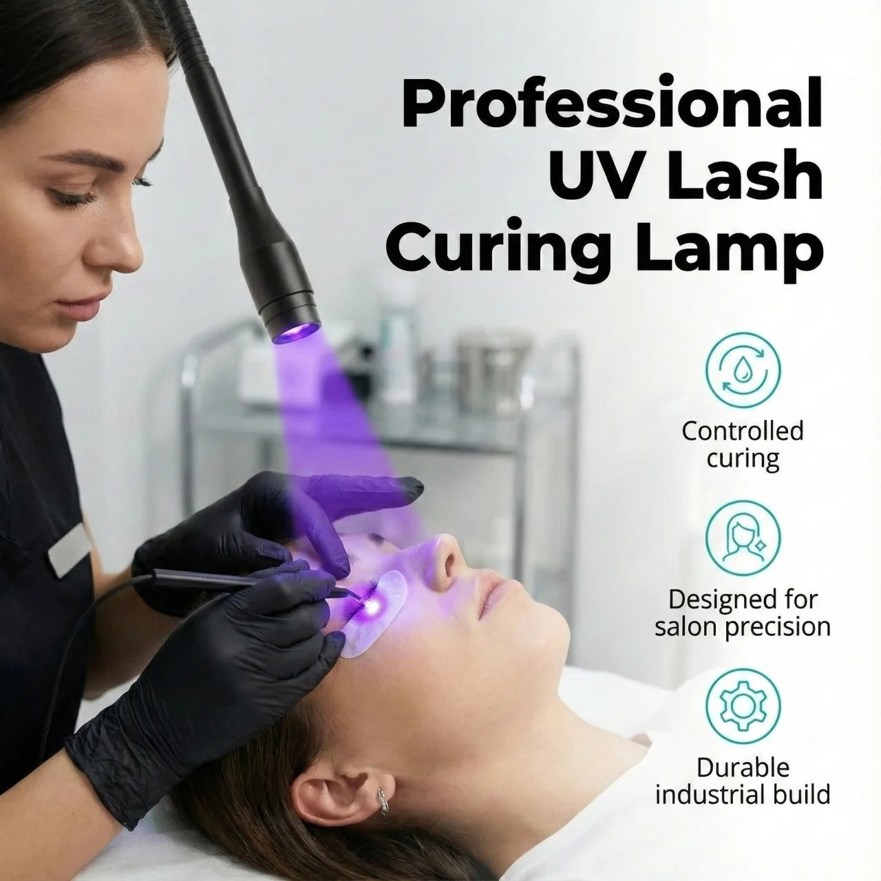 10W Lash UV Curing Lamp Floor with Foot Switch False Eyelash Extension Nail Dryer Grafting Glue Fast Curing Light