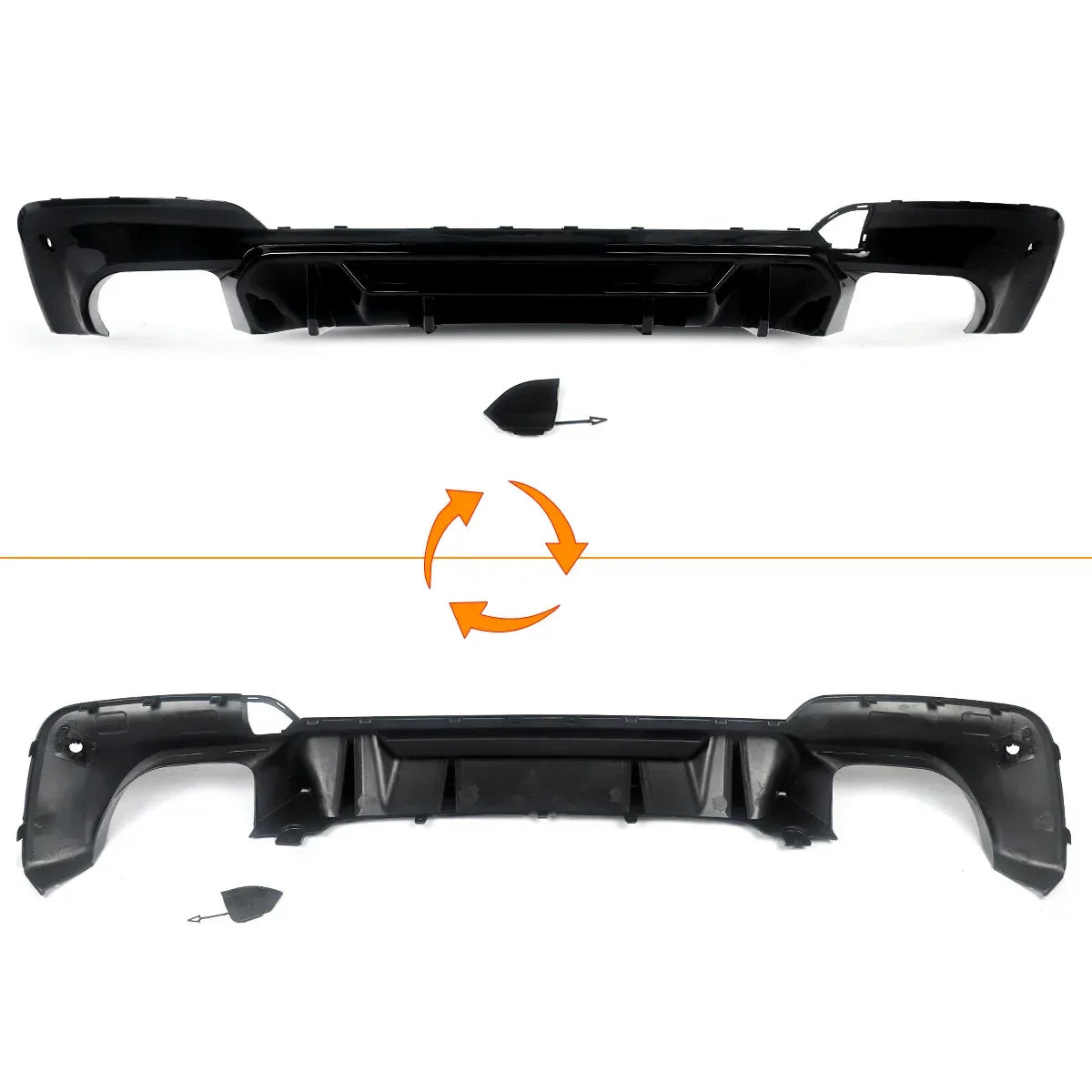 For 2018-2021 BMW G01 X3 M40i M-Sport Rear Diffuser Bumper Lip Gloss Black