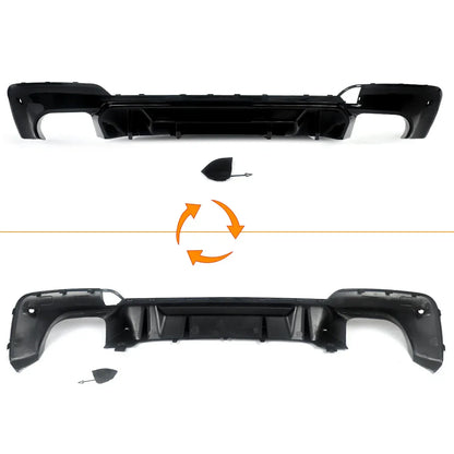 For 2018-2021 BMW G01 X3 M40i M-Sport Rear Diffuser Bumper Lip Gloss Black