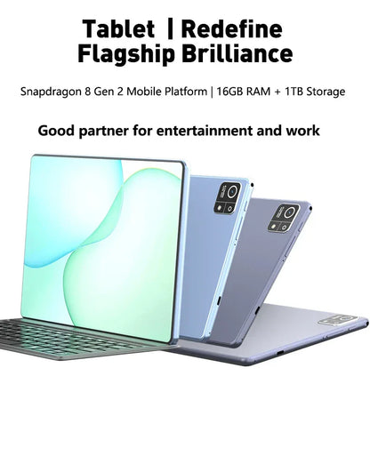 2026 NEW 10.1inch Latest Global Tablet Pad 16GB+1024GB Android 13  Soft Light Screen Ultra WiFi GPS WPS 5G PC
