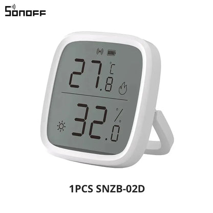 SONOFF SNZB 02D Zigbee Temperature Humidity Sensor SNZB-02D with LCD Screen for EWeLink SONOFF ZigBee Bridge Alexa Alice