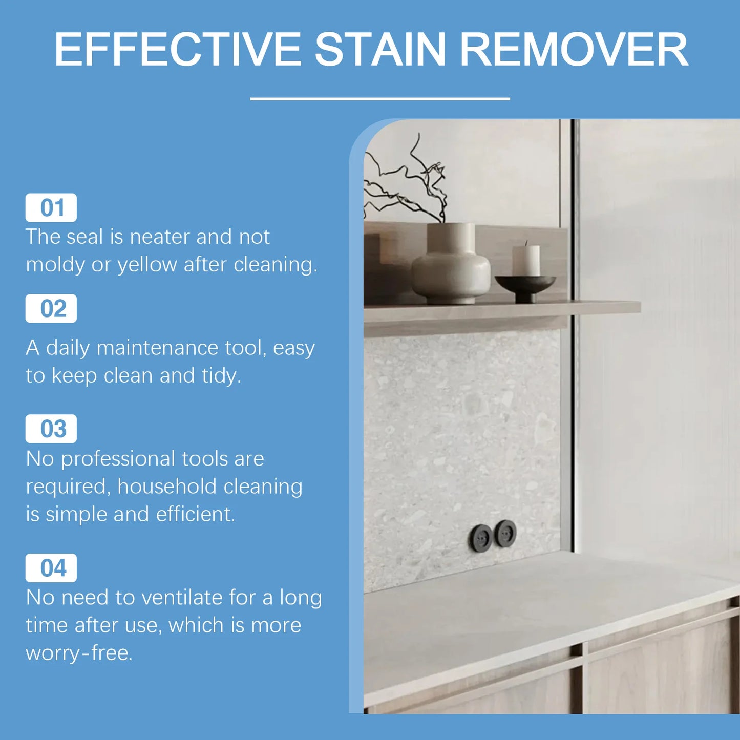 Jakehoe Stain Removal Gel Multipurpose Household Decontamination Cleaning Gel Household Sealing Ring Gap Decontamination Agent