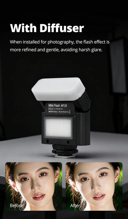 AMBITFUL AF10 Mini Camera Flash Speedlite On-top Flashlight For Sony Canon PENTAX Nikon FUJIFILM OLYMPUS