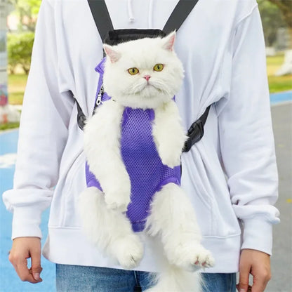 Pet Backpack Portable Portable Cat Double Shoulder bag Outdoor Travel Dog Carrier Bag Pet Dog Front Bag Mesh Backpack