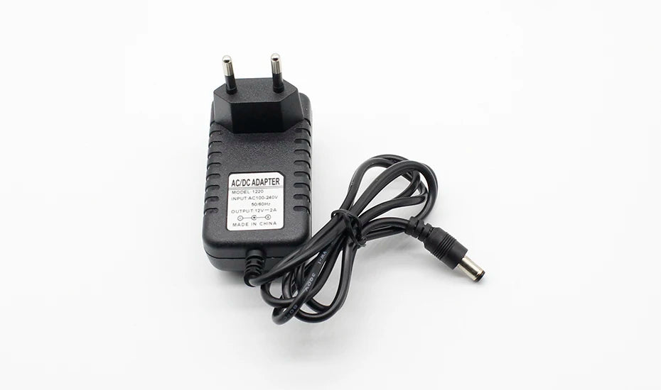 1PCS 12V2A AC 100V-240V Converter Adapter DC 12V 2A 2000mA Power Supply EU Plug 5.5mm x 2.1-2.5mm for LED CCTV